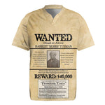 Harriet Tubman Freedom Rugby Jersey Vintage Wanted Poster Style - African Pride
