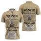 WANTED for Freedom Zipper Polo Shirt Harriet Moses Tubman