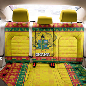 Afro Ghana Christmas Back Car Seat Cover Coat Of Arms - Kente Pattern