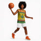 Afro Ghana Christmas Basketball Jersey Coat Of Arms - Kente Pattern - African Pride