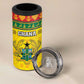 Afro Ghana Christmas 4 in 1 Can Cooler Tumbler Coat Of Arms - Kente Pattern