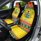 Afro Ghana Christmas Car Seat Cover Coat Of Arms - Kente Pattern