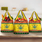 Afro Ghana Christmas Grocery Bag Coat Of Arms - Kente Pattern