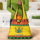 Afro Ghana Christmas Grocery Bag Coat Of Arms - Kente Pattern