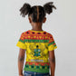 Afro Ghana Christmas Kid T shirt Coat Of Arms - Kente Pattern