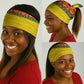 Afro Ghana Christmas Neck Gaiter Coat Of Arms - Kente Pattern - African Pride