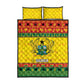 Afro Ghana Christmas Quilt Bed Set Coat Of Arms - Kente Pattern
