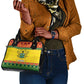 Afro Ghana Christmas Shoulder Handbag Coat Of Arms - Kente Pattern