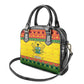 Afro Ghana Christmas Shoulder Handbag Coat Of Arms - Kente Pattern