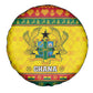 Afro Ghana Christmas Spare Tire Cover Coat Of Arms - Kente Pattern