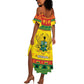 Afro Ghana Christmas Summer Maxi Dress Coat Of Arms - Kente Pattern