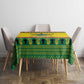Afro Ghana Christmas Tablecloth Coat Of Arms - Kente Pattern