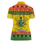 Afro Ghana Christmas Women Polo Shirt Coat Of Arms - Kente Pattern