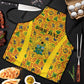 Custom Ghana Football Apron Yellow Adinkra Pattern - African Pride