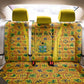 Custom Ghana Football Back Car Seat Cover Yellow Adinkra Pattern - African Pride