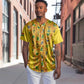 Custom Ghana Football Baseball Jersey Yellow Adinkra Pattern - African Pride
