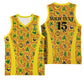 Custom Ghana Football Basketball Jersey Yellow Adinkra Pattern - African Pride