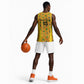 Custom Ghana Football Basketball Jersey Yellow Adinkra Pattern - African Pride