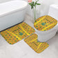 Custom Ghana Football Bathroom Set Yellow Adinkra Pattern - African Pride