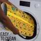 Custom Ghana Football Bathroom Set Yellow Adinkra Pattern - African Pride