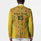 Custom Ghana Football Blazer Yellow Adinkra Pattern - African Pride