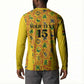 Custom Ghana Football Button Sweatshirt Yellow Adinkra Pattern