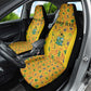 Custom Ghana Football Car Seat Cover Yellow Adinkra Pattern - African Pride