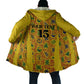 Custom Ghana Football Cloak Yellow Adinkra Pattern - African Pride