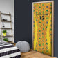 Custom Ghana Football Door Cover Yellow Adinkra Pattern - African Pride
