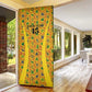 Custom Ghana Football Door Cover Yellow Adinkra Pattern - African Pride
