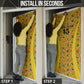 Custom Ghana Football Door Cover Yellow Adinkra Pattern - African Pride
