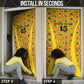 Custom Ghana Football Door Cover Yellow Adinkra Pattern - African Pride