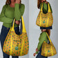 Custom Ghana Football Grocery Bag Yellow Adinkra Pattern - African Pride