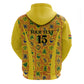 Custom Ghana Football Hoodie Yellow Adinkra Pattern - African Pride