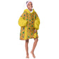 Custom Ghana Football Kid Wearable Blanket Hoodie Yellow Adinkra Pattern - African Pride