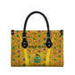 Custom Ghana Football Leather Bag Yellow Adinkra Pattern - African Pride