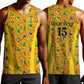 Custom Ghana Football Men Tank Top Yellow Adinkra Pattern - African Pride