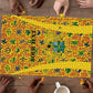 Custom Ghana Football Puzzle Yellow Adinkra Pattern - African Pride