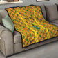 Custom Ghana Football Quilt Yellow Adinkra Pattern - African Pride