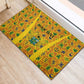 Custom Ghana Football Rubber Doormat Yellow Adinkra Pattern - African Pride