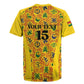 Custom Ghana Football Rugby Jersey Yellow Adinkra Pattern - African Pride