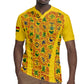 Custom Ghana Football Rugby Jersey Yellow Adinkra Pattern - African Pride
