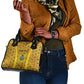 Custom Ghana Football Shoulder Handbag Yellow Adinkra Pattern - African Pride