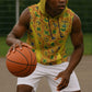 Custom Ghana Football Sleeveless Hoodie Yellow Adinkra Pattern - African Pride