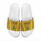 Custom Ghana Football Slide Sandals Yellow Adinkra Pattern - African Pride