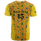 Custom Ghana Football T shirt Yellow Adinkra Pattern - African Pride