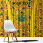 Custom Ghana Football Window Curtain Yellow Adinkra Pattern - African Pride