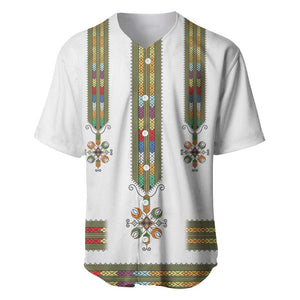 Ethiopia Baseball Jersey Ethiopian Traditional Habesha Style