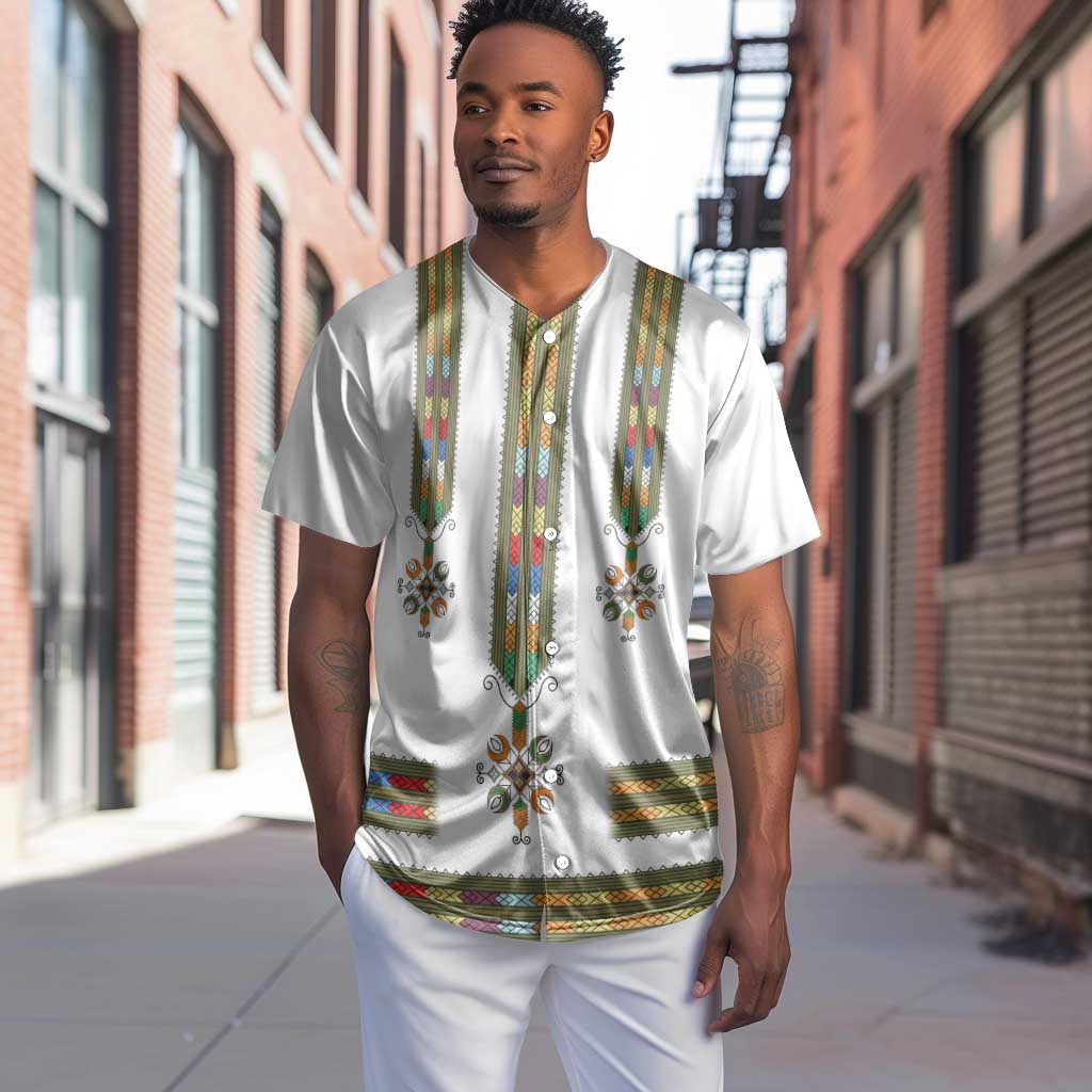 Ethiopia Baseball Jersey Ethiopian Traditional Habesha Style