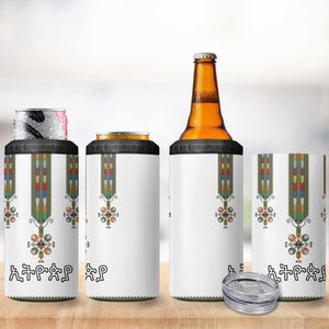 Ethiopia 4 in 1 Can Cooler Tumbler Ethiopian Traditional Habesha Style